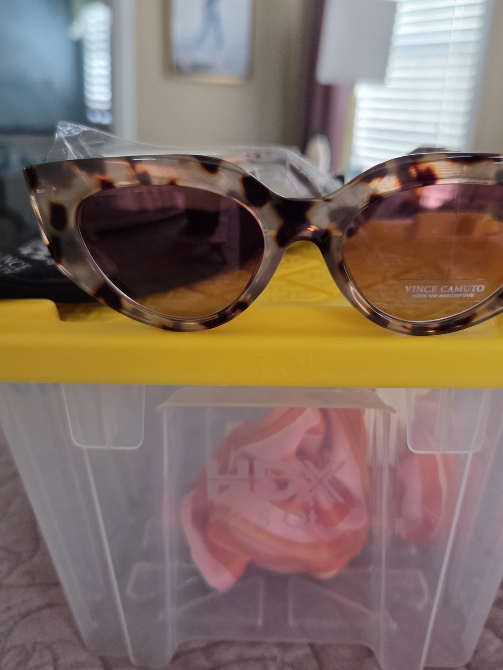Vince Camuto Tortoiseshell Cat Eye Sunglasses - Brown/Pink Lenses